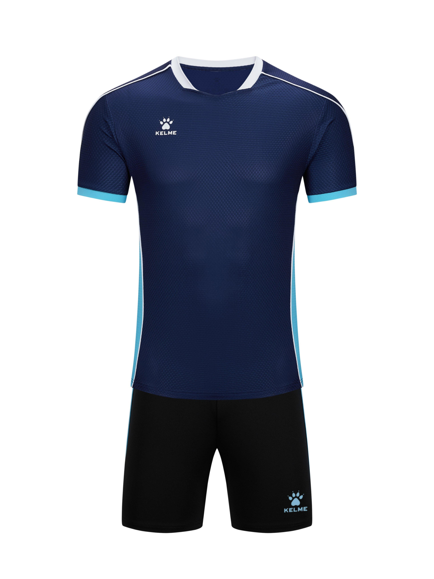 Детская футбольная форма KELME Short Sleeve Football Set Kids Dark Blue