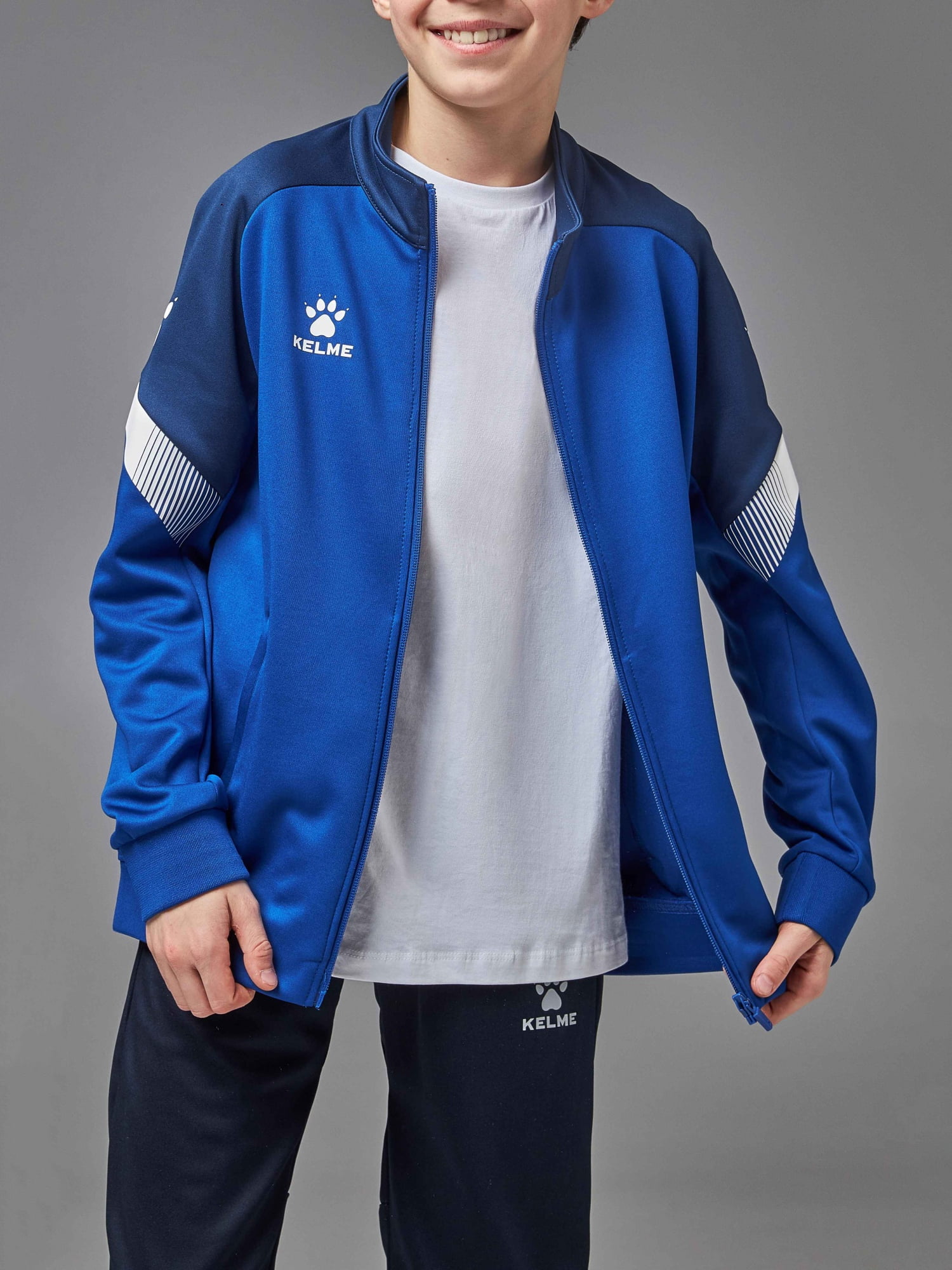 Детская олимпийка KELME Children's Knitted Jacket Blue
