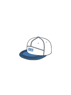 Бейсболка KELME Flat Brim Hat (Blue/White)