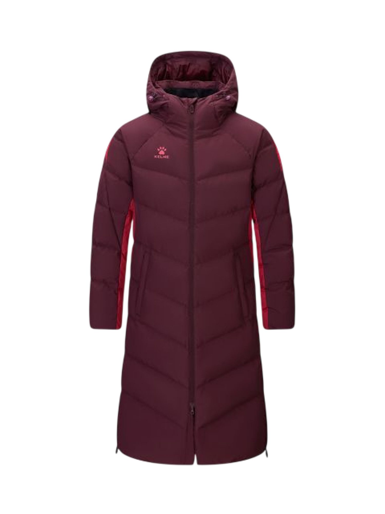 Пуховик KELME Long Down Jacket Burgundy