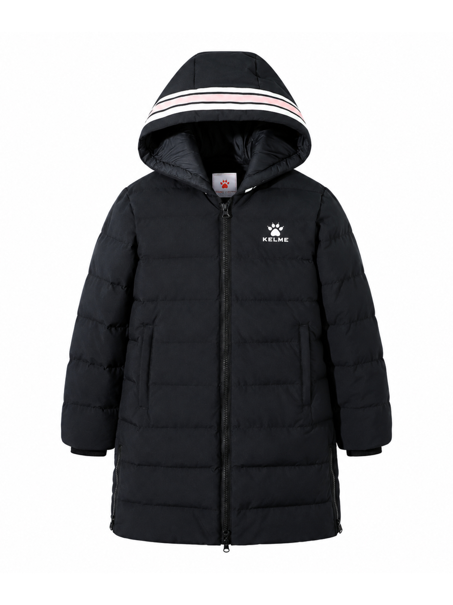 Детский пуховик KELME Girl's Mid-Length Down Jacket Black