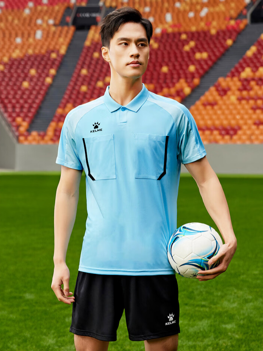 Судейская форма KELME Football Referee Suit (Light Blue/Black)