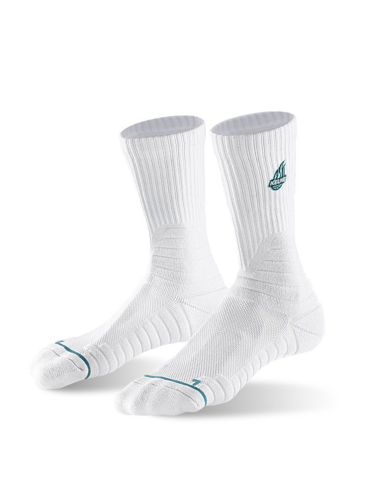Носки KELME Long Basketball Socks (White/Green)