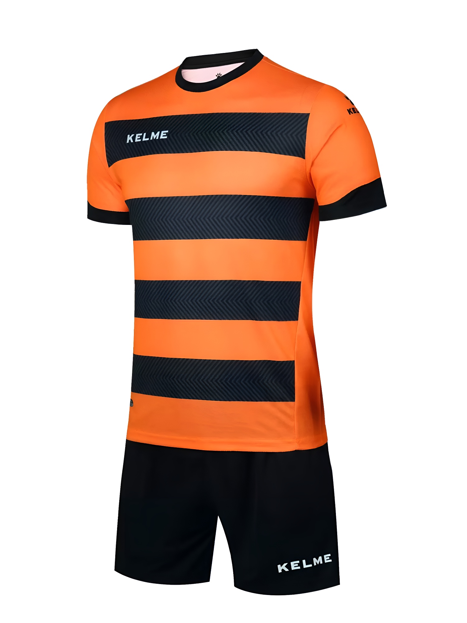 Детская футбольная форма KELME Short Sleeve Football Set Kids (Orange/Black)