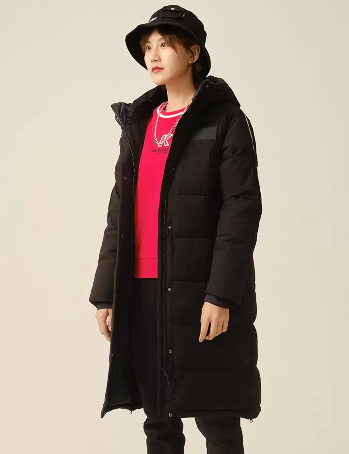 Пуховик KELME Long Down Jacket Black