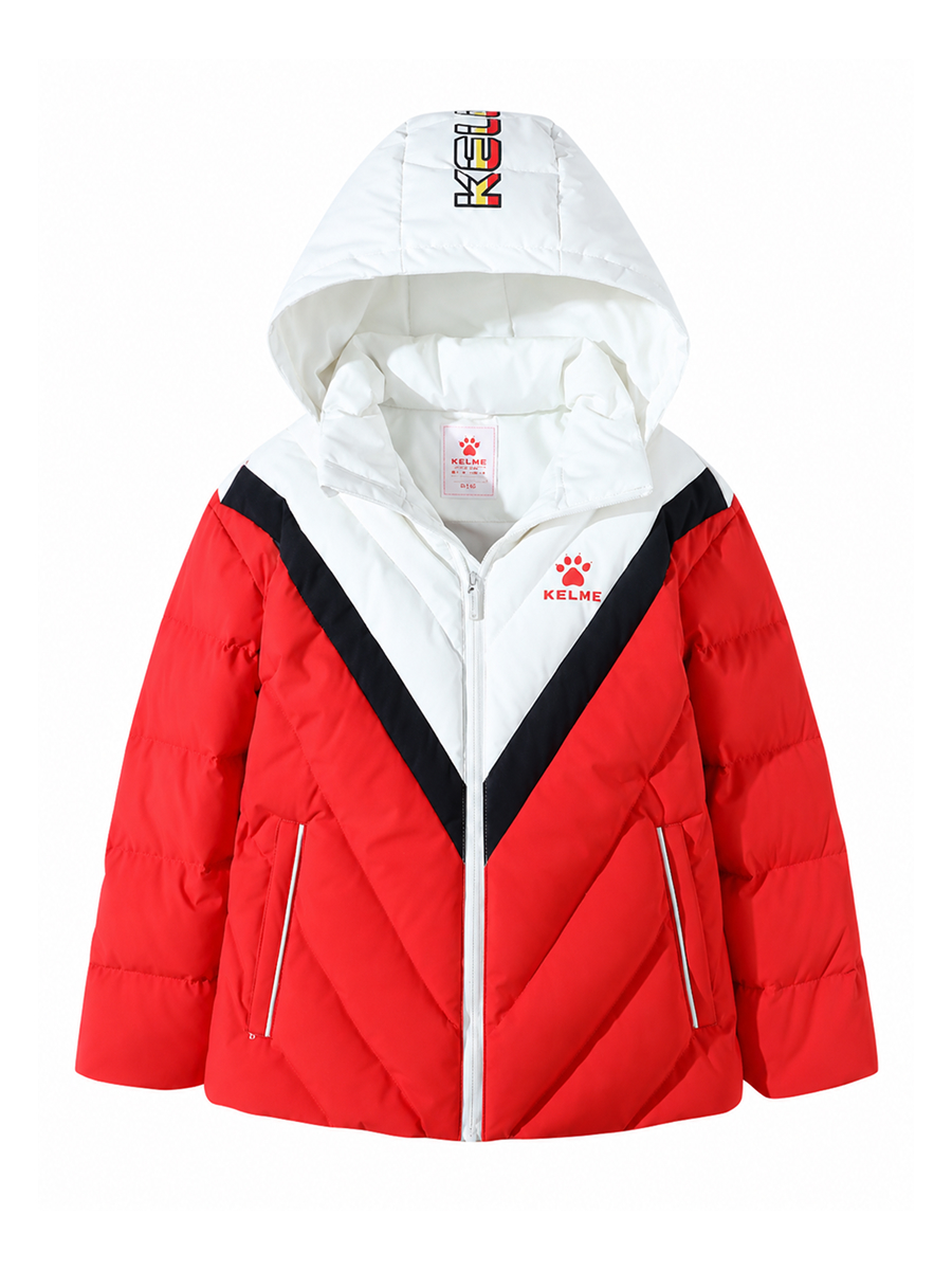 Детский пуховик KELME Girl's Down Jacket (Red/White)