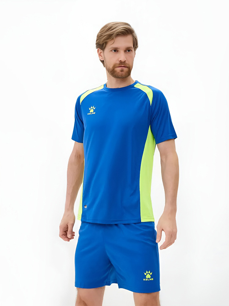 Футбольная форма KELME Short Sleeve Football Set (Blue/Light Green)