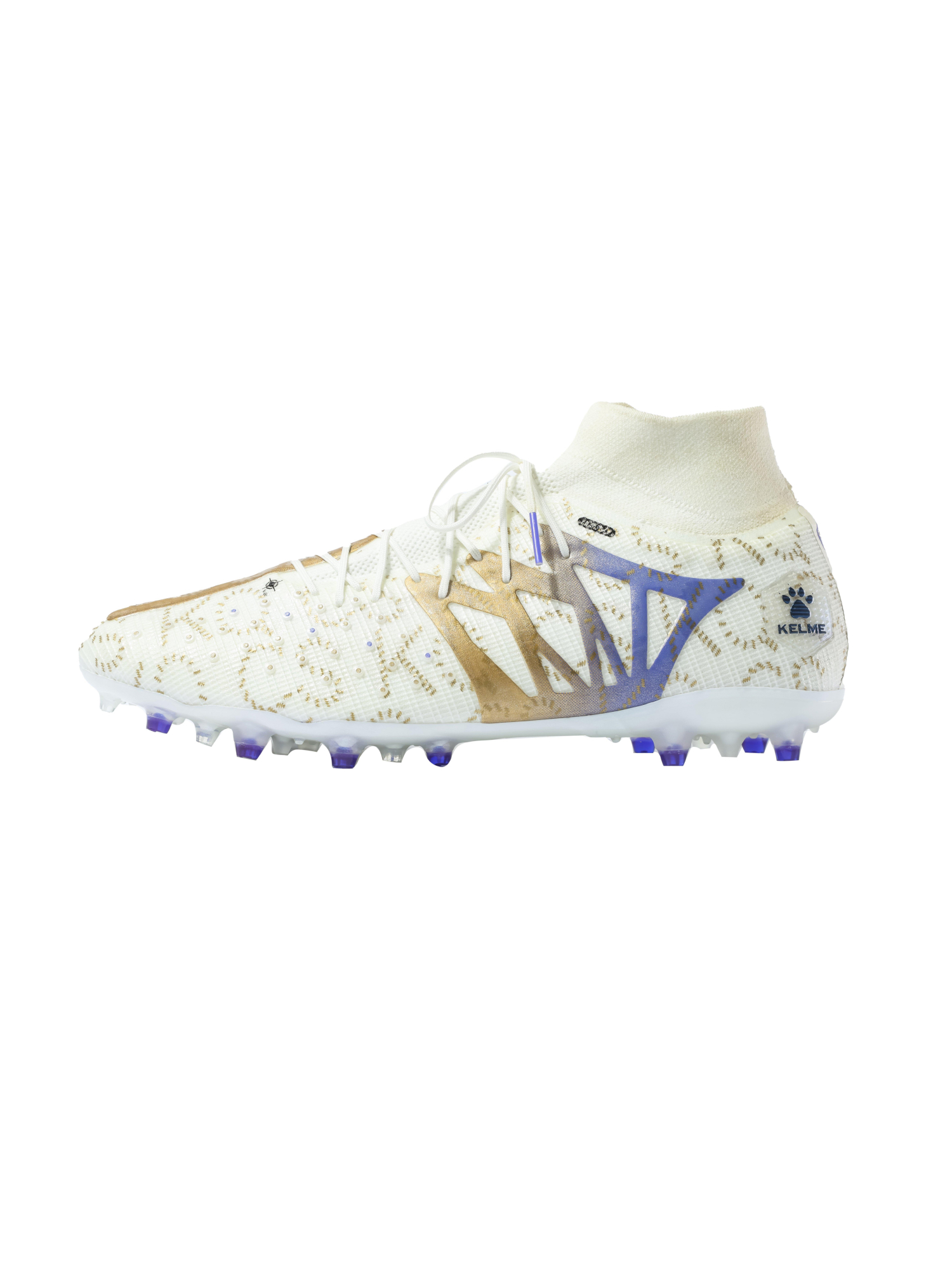 Бутсы KELME Men's football shoes (MG) (White/Gold)