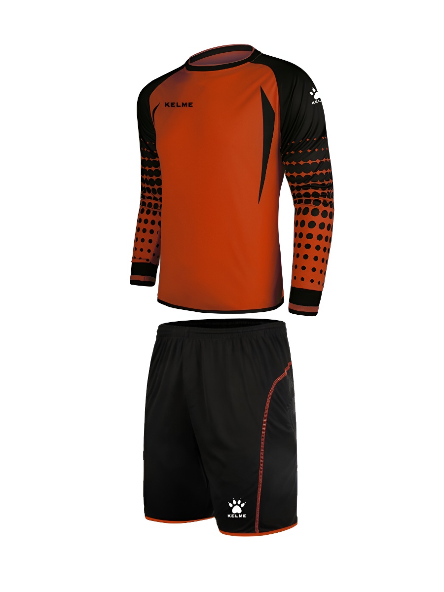 Вратарская форма KELME Long-Sleeved Football Goalkeeper Suit (One Size Larger) (Orange/Black)