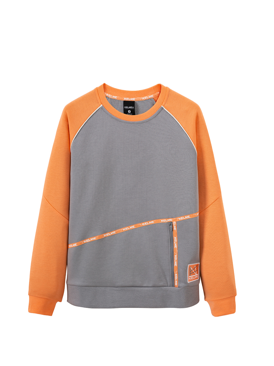 Свитшот KELME Pullover Sweater (Grey/Orange)