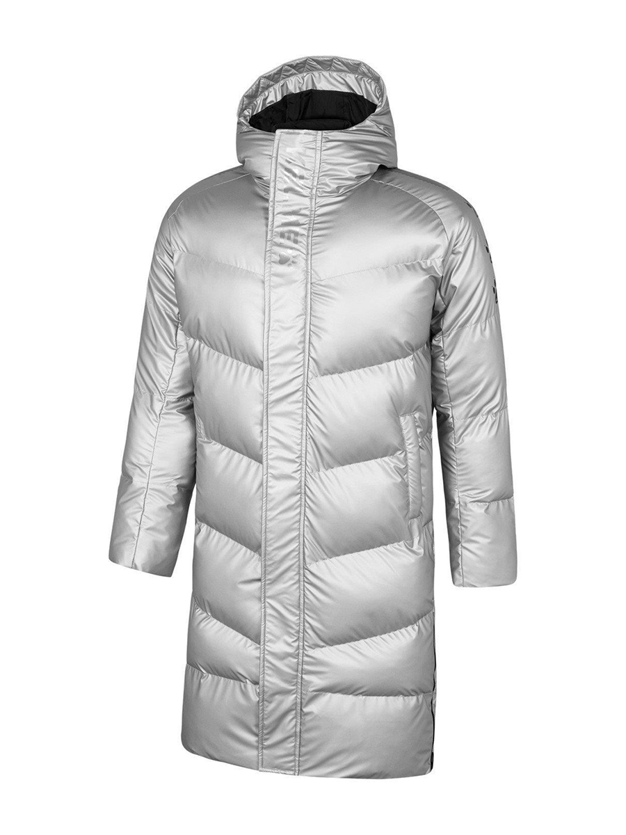 Пуховик KELME Hooded Long Jacket Silver