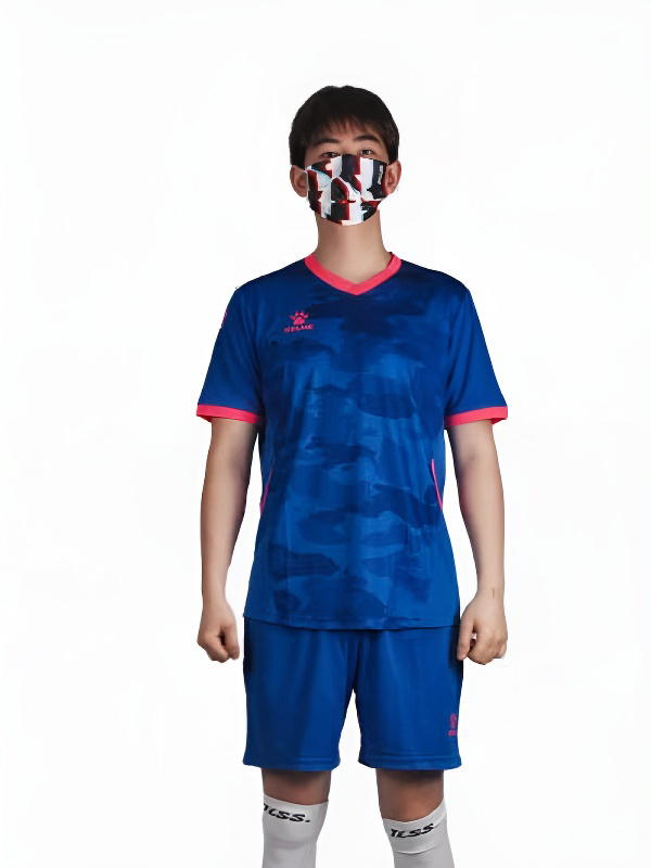 Футбольная форма KELME Short Sleeve Football Jersey Set Blue