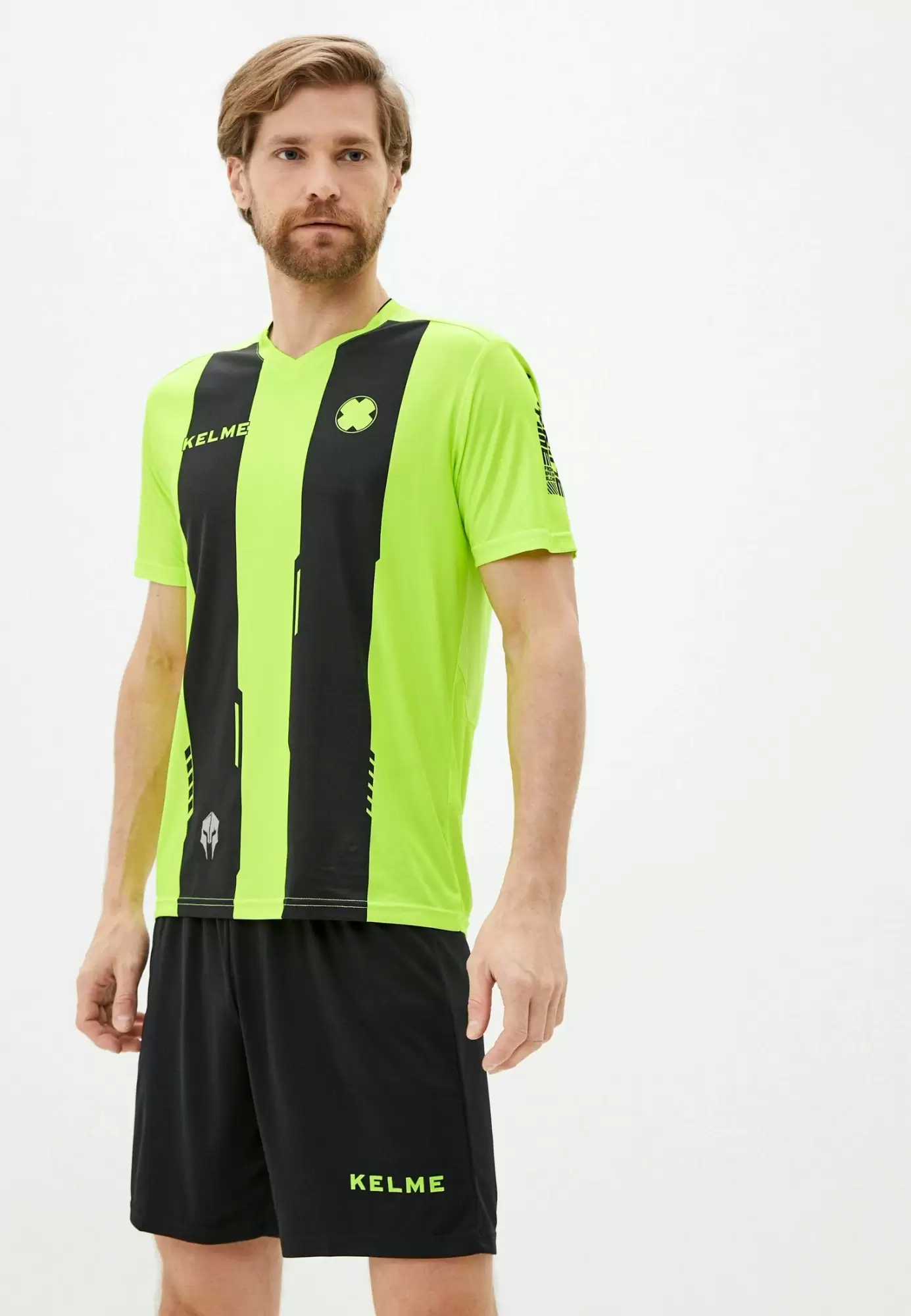Футбольная форма KELME S/S Football Set (Light Green/Black)