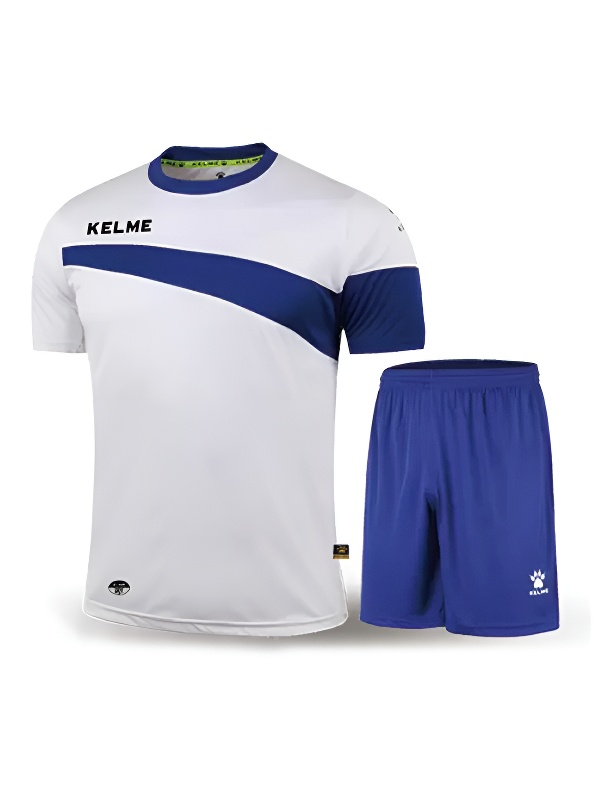 Детская футбольная форма KELME Short Sleeve Football Kid Set (White/Blue)