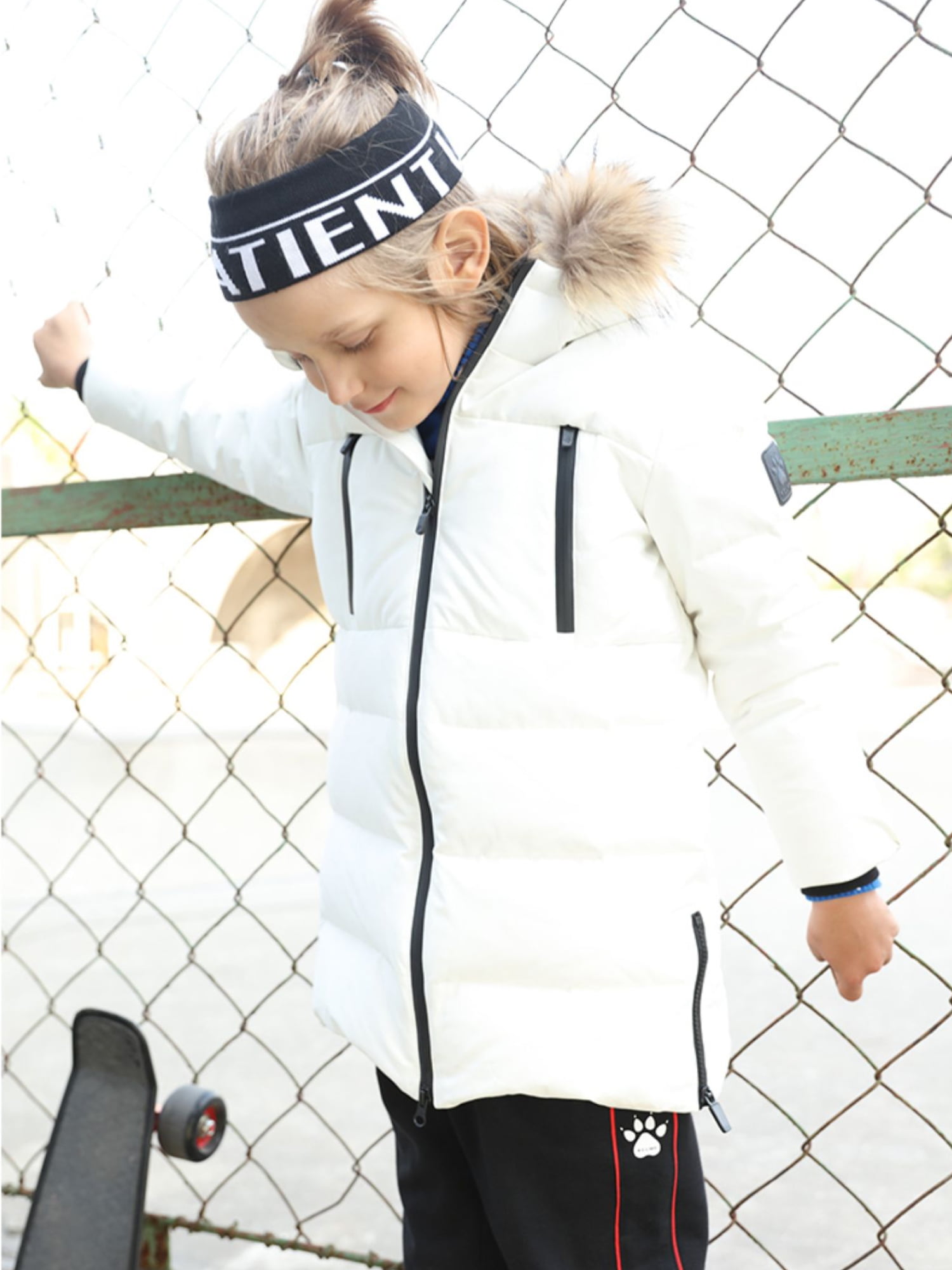 Детский пуховик KELME Boy's Mid-Length Down Jacket White