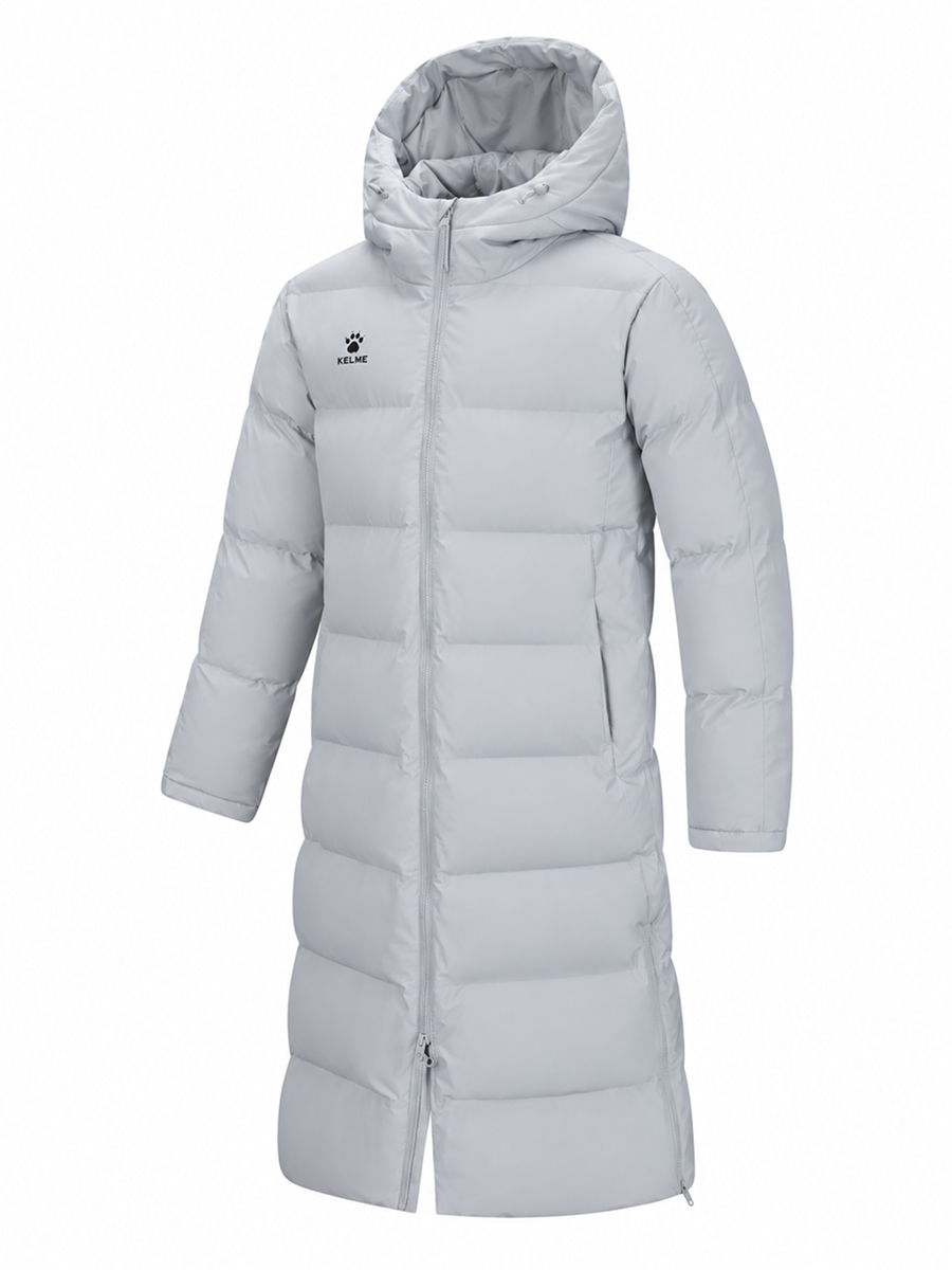 Пуховик KELME Hooded Long Cotton Coat Grey