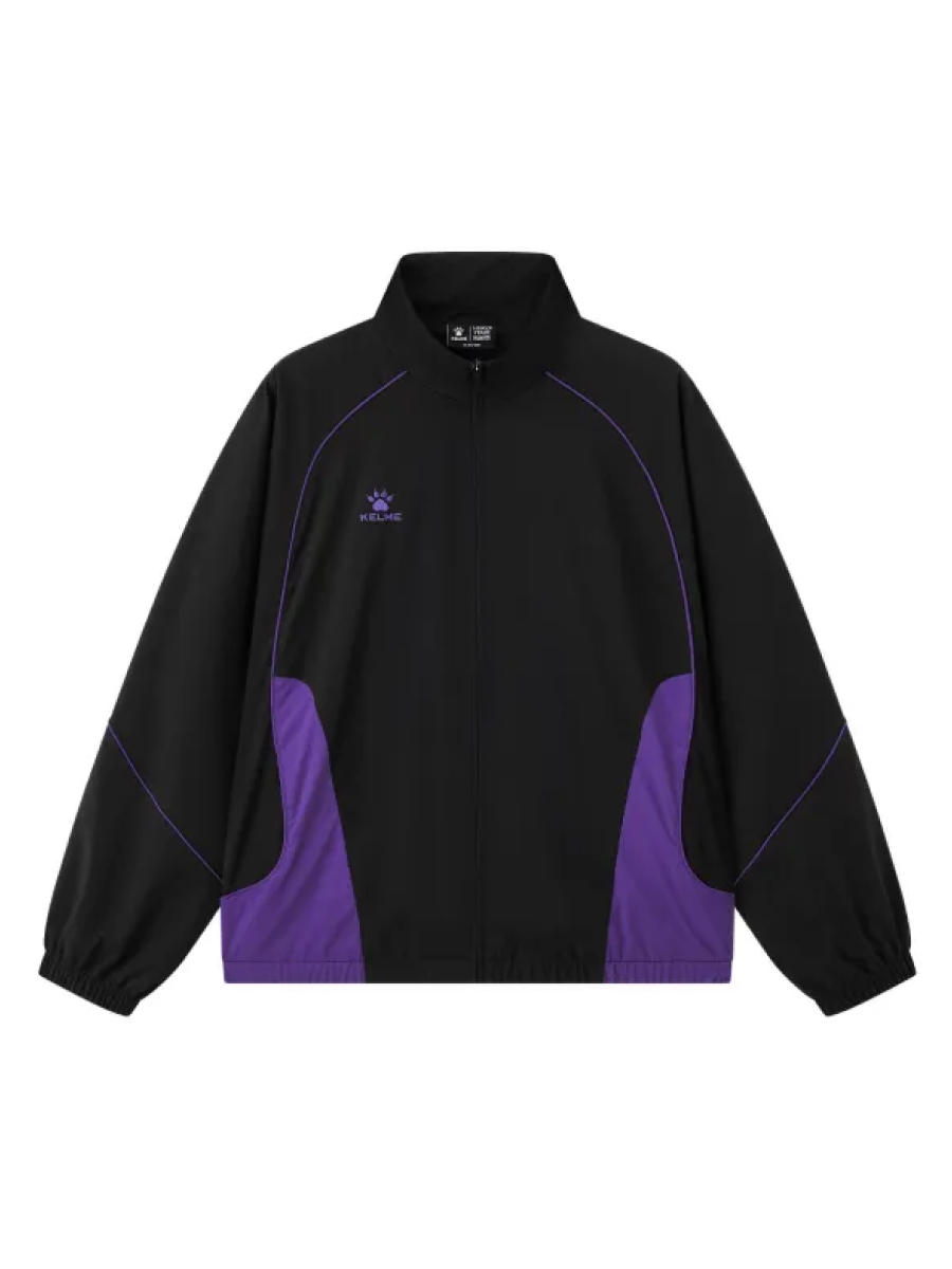 Ветровка KELME Stand-up Collar Woven Coat (Black/Violet)