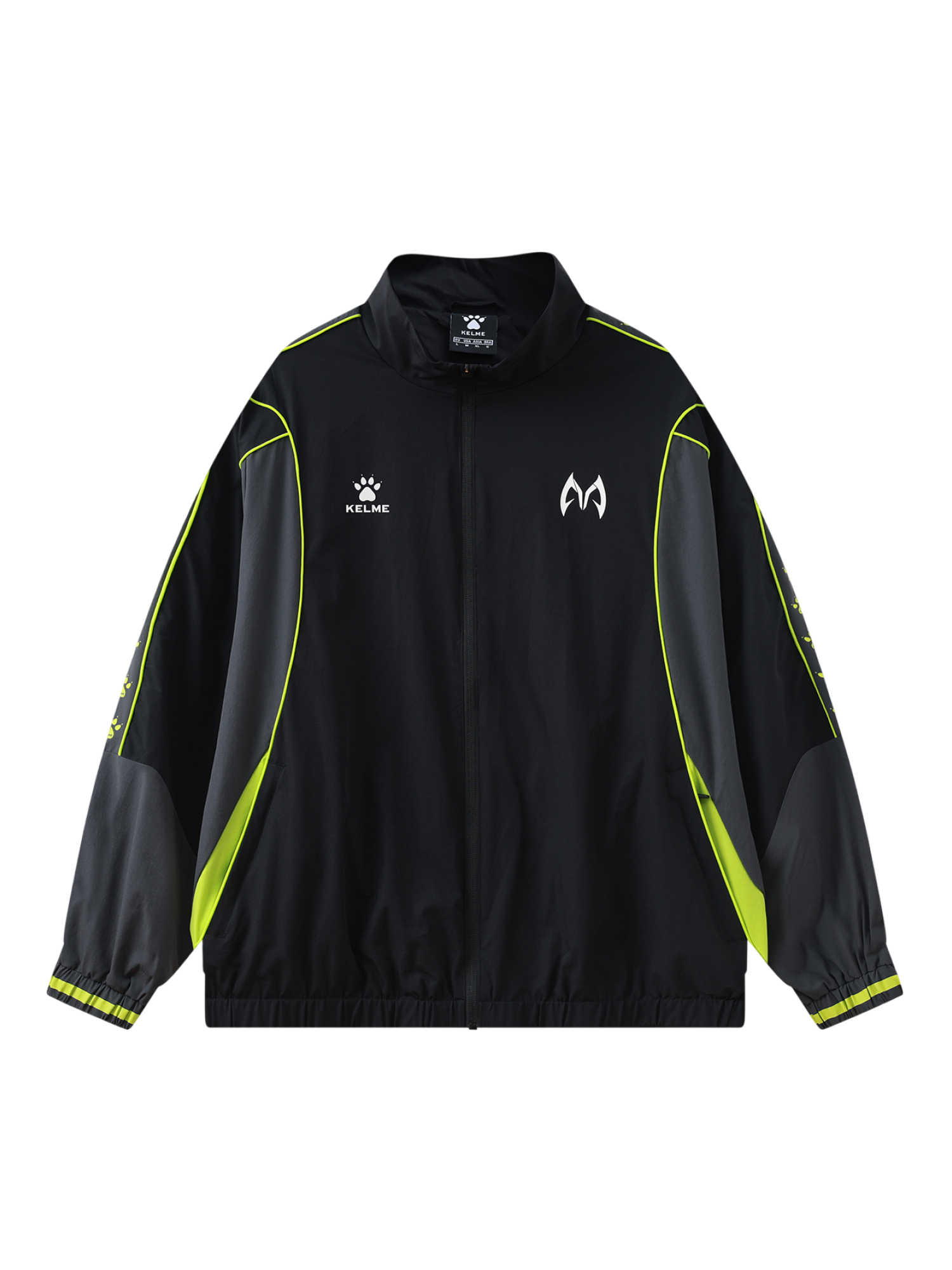 Ветровка KELME Woven Coat (Black/Light Green)