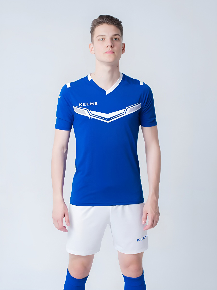 Футбольная форма KELME Short Sleeve Football Set (Blue/White)