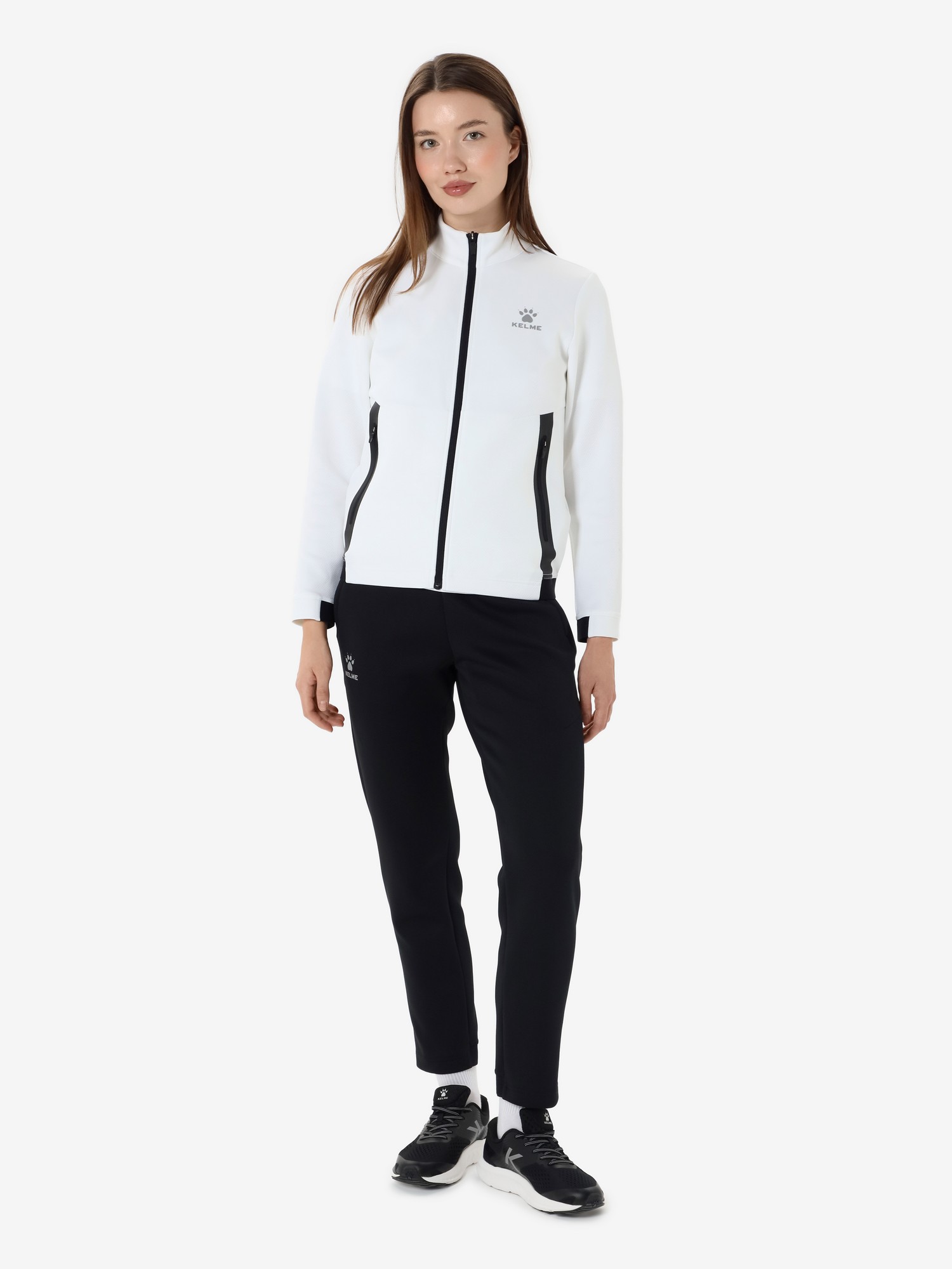 Спортивный костюм KELME Women's Knitted Jacket Suit (White/Black)