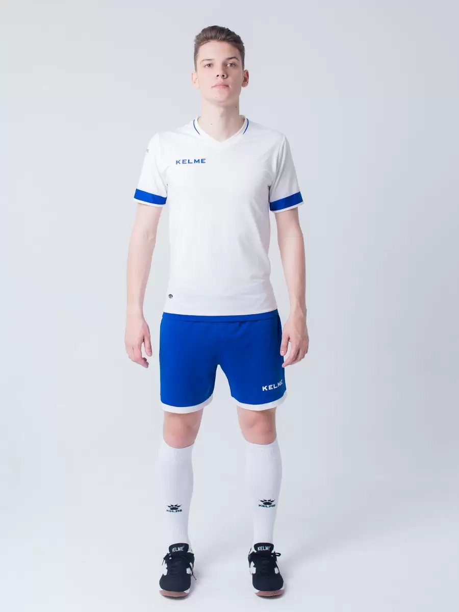 Футбольная форма KELME Short Sleeve Football Set (White/Blue)