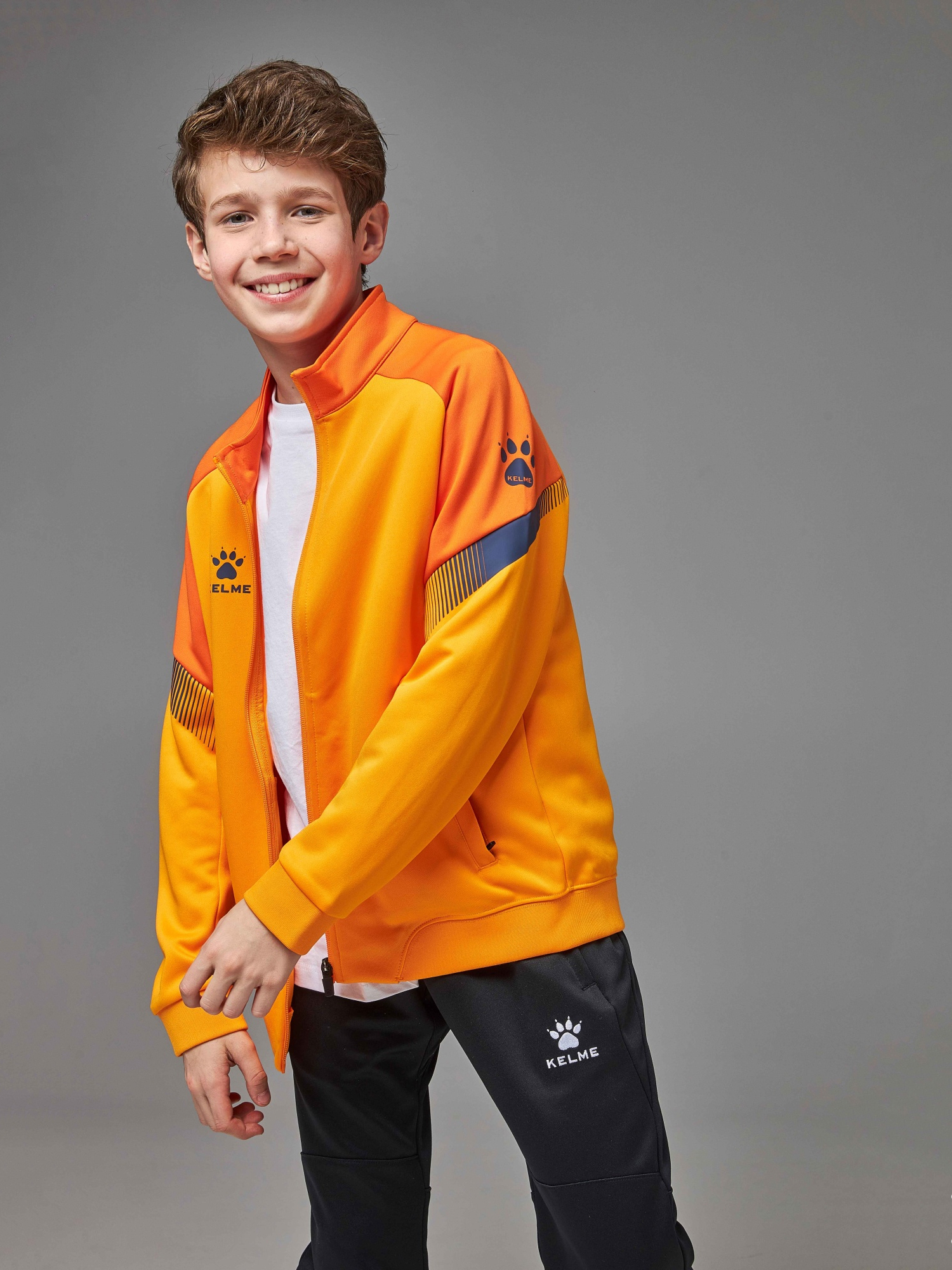 Детская олимпийка KELME Children's Knitted Jacket Orange
