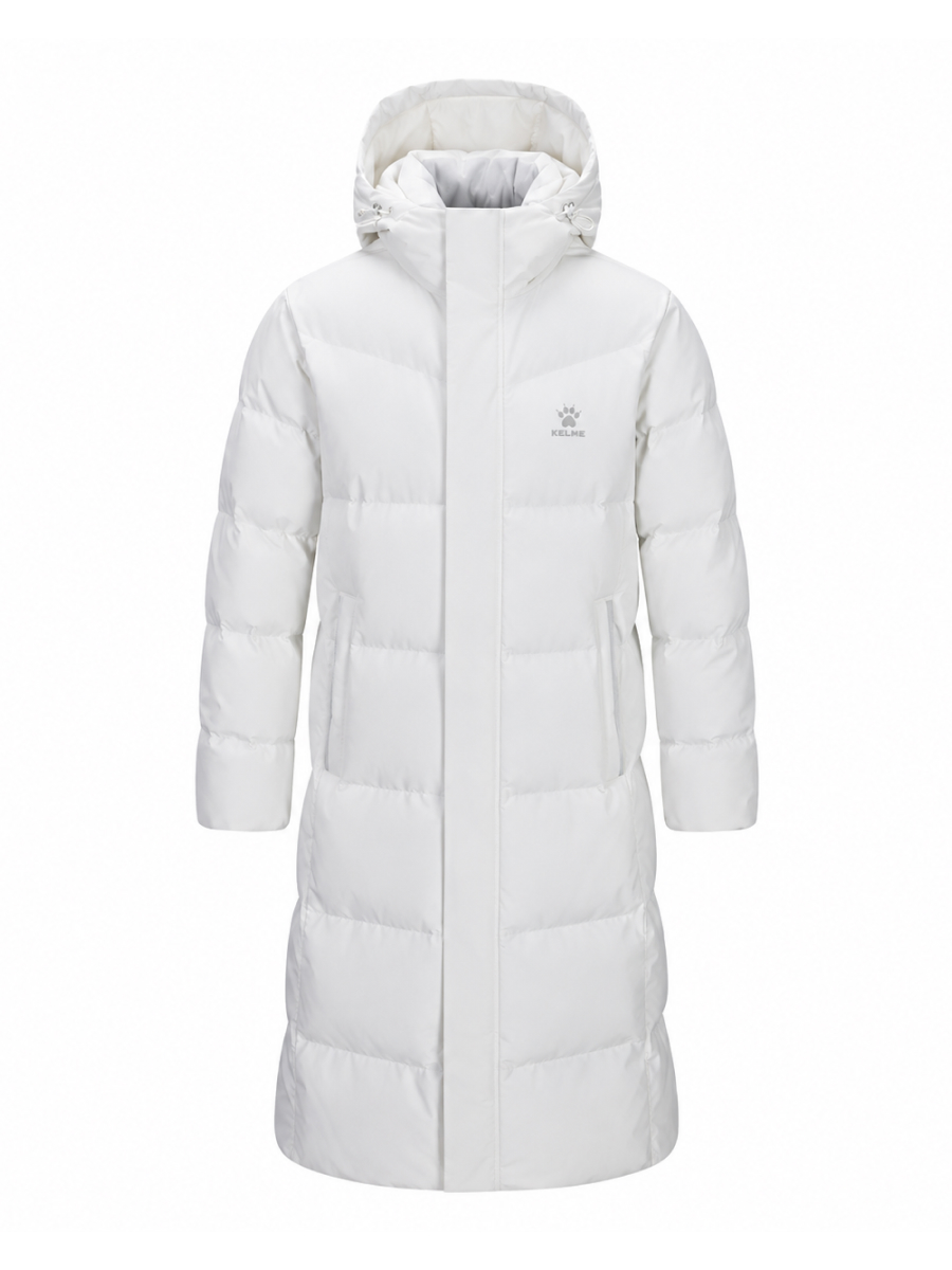 Пуховик KELME Long Down Jacket (Hooded) White
