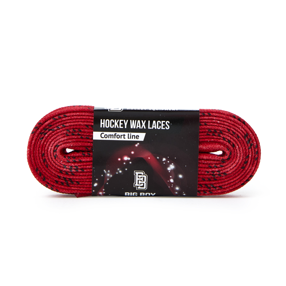 Шнурки для коньков BIG BOY Comfort Line с пропиткой, BB-LACES-CL-244RD, полиэстер, 244см, красн