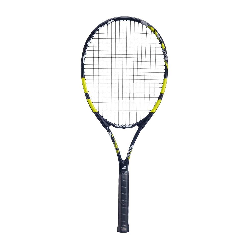 Ракетка б/т BABOLAT Evoke Tour Gr2, 121268, для любит., графит,со струнами, черно-лаймовый