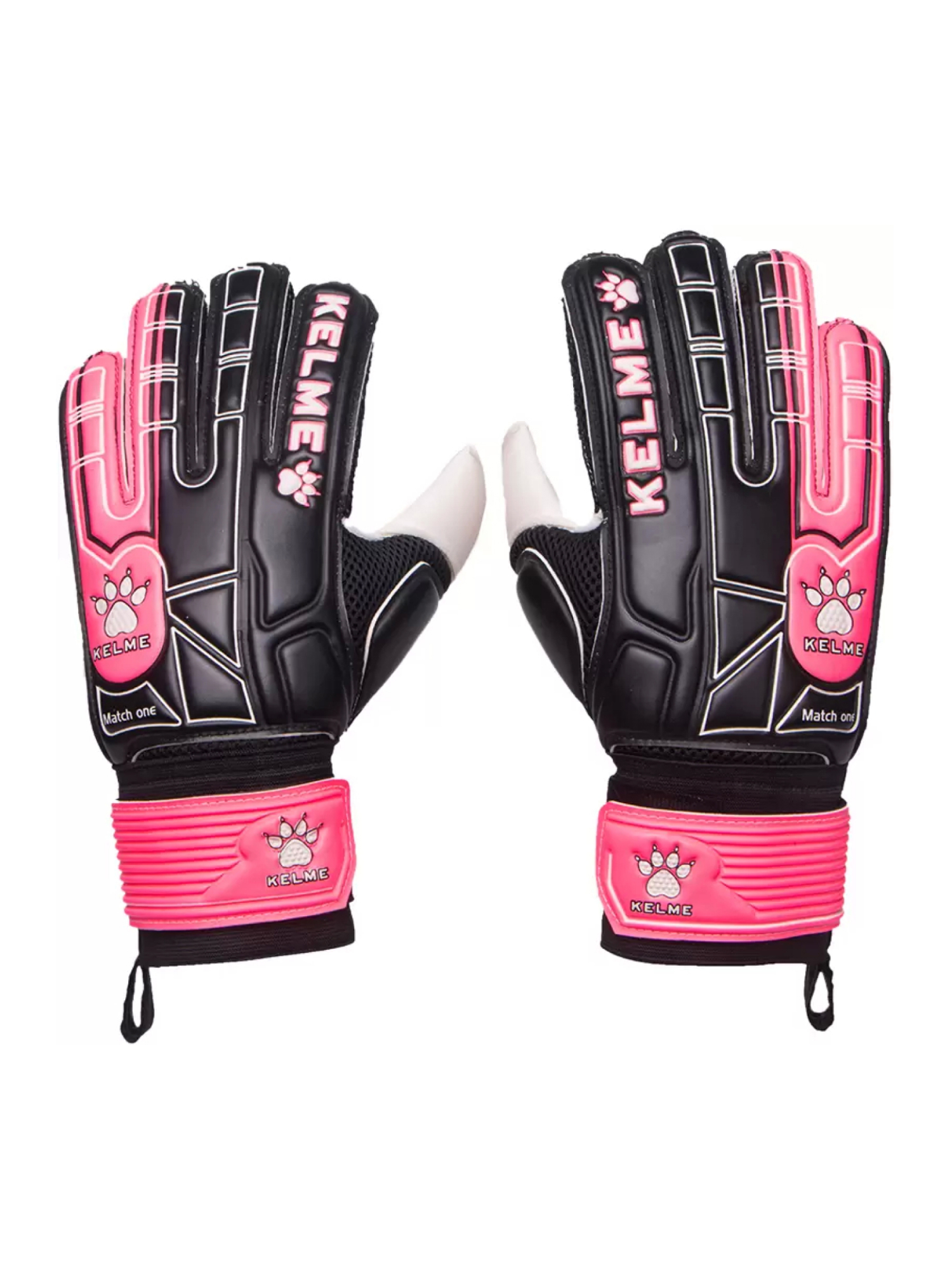 Вратарские перчатки KELME Goalkeeper Gloves-Training (Black/Pink)