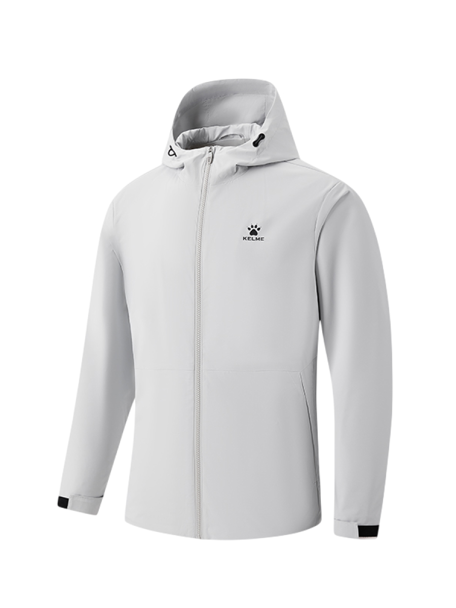 Демисезонная куртка KELME Hooded Woven Jacket Light Grey