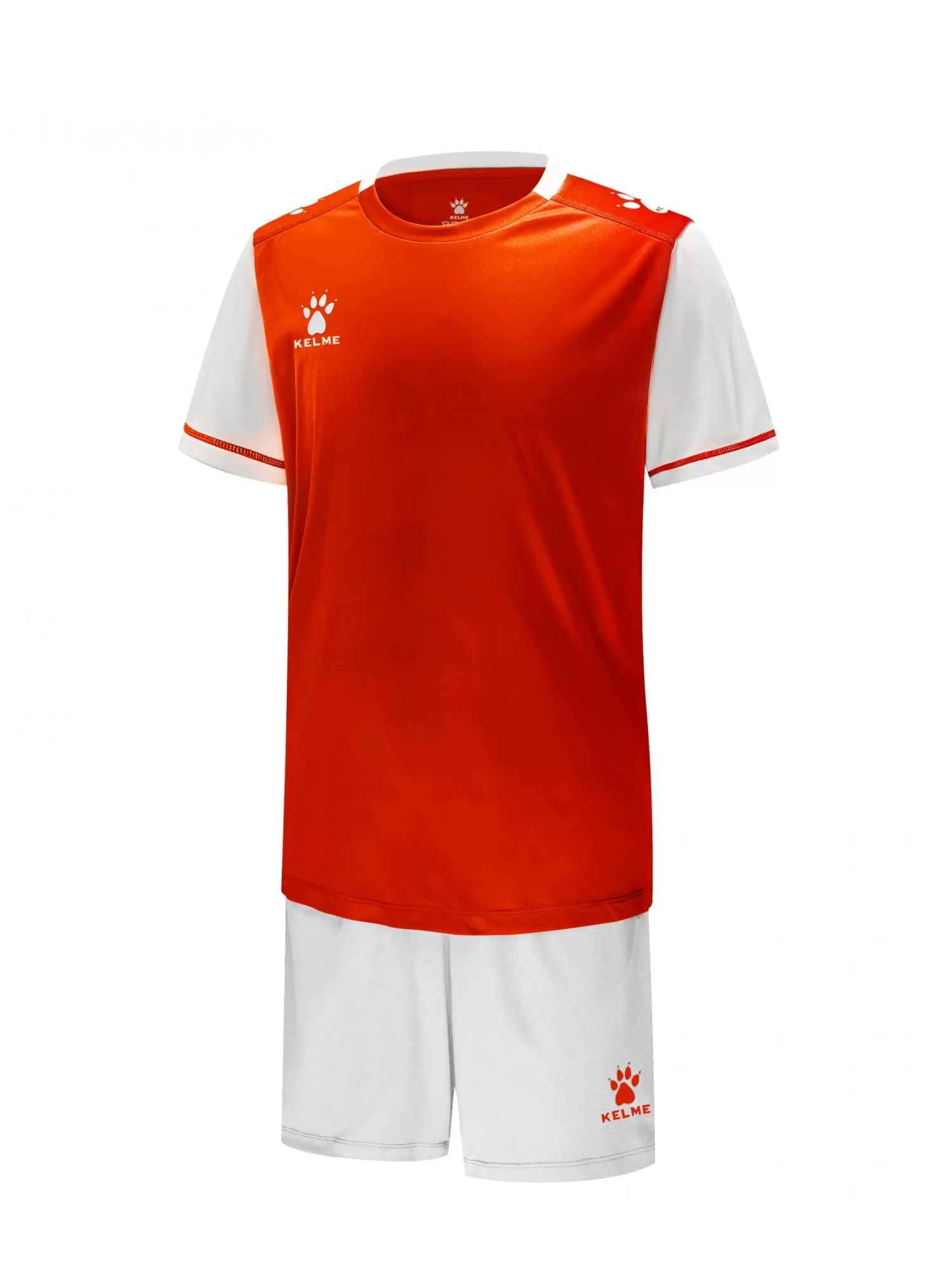 Детская футбольная форма KELME Short Sleeve Football Set Kids (Orange/White)