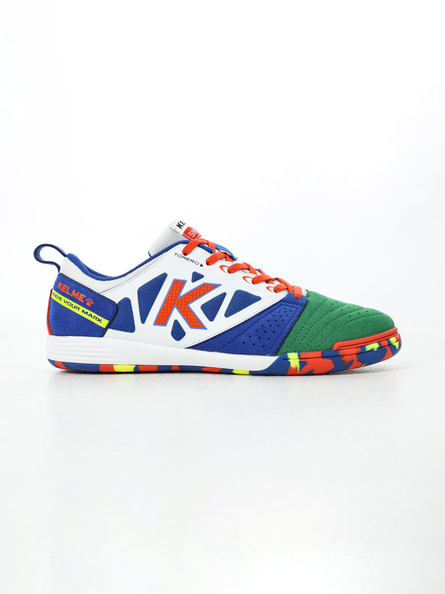 Футзалки KELME Men's Soccer Shoes (IN) (White/Green)
