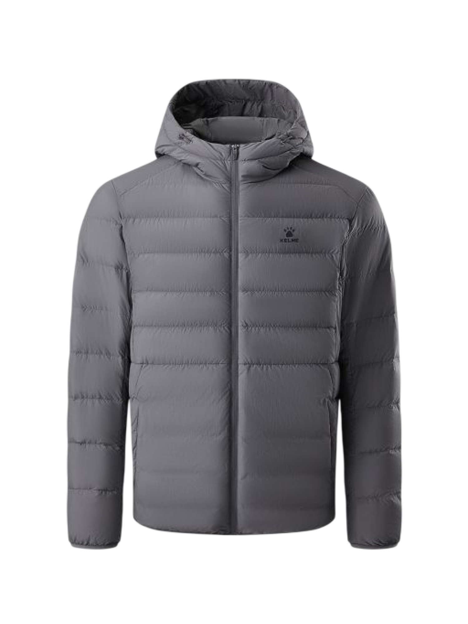 Пуховик KELME Lightweight Hooded Down Jacket Grey