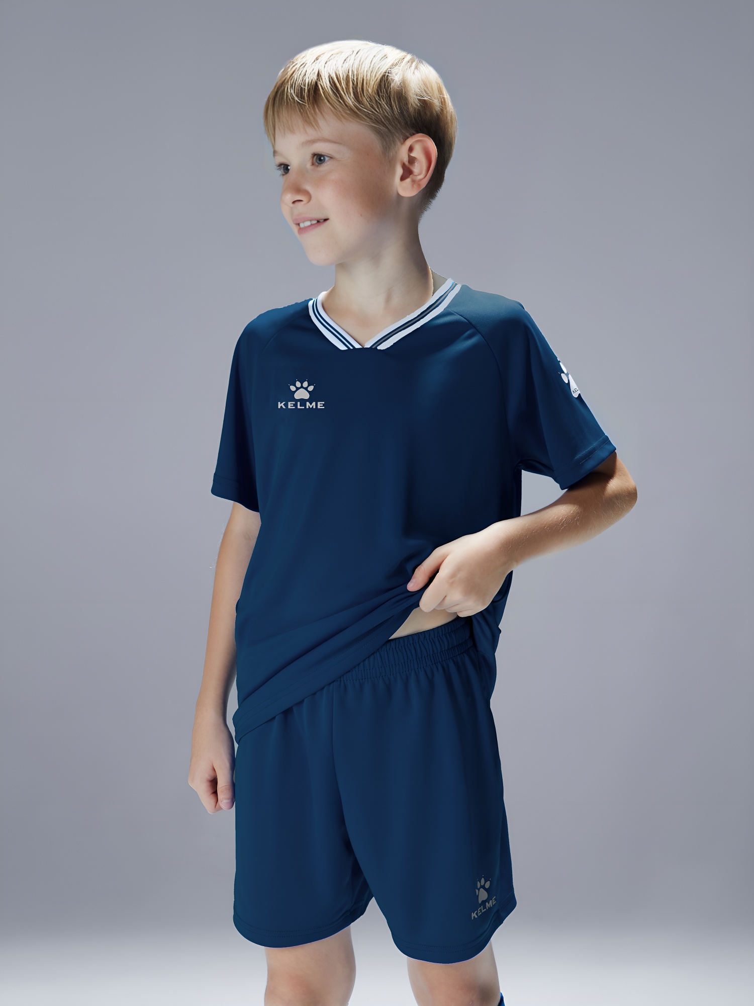 Детская футбольная форма KELME Football Uniform Set Dark Blue
