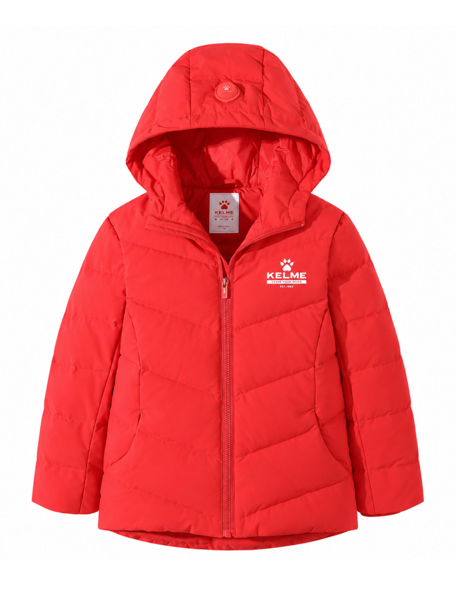 Детский пуховик KELME Girl's Down Jacket Red