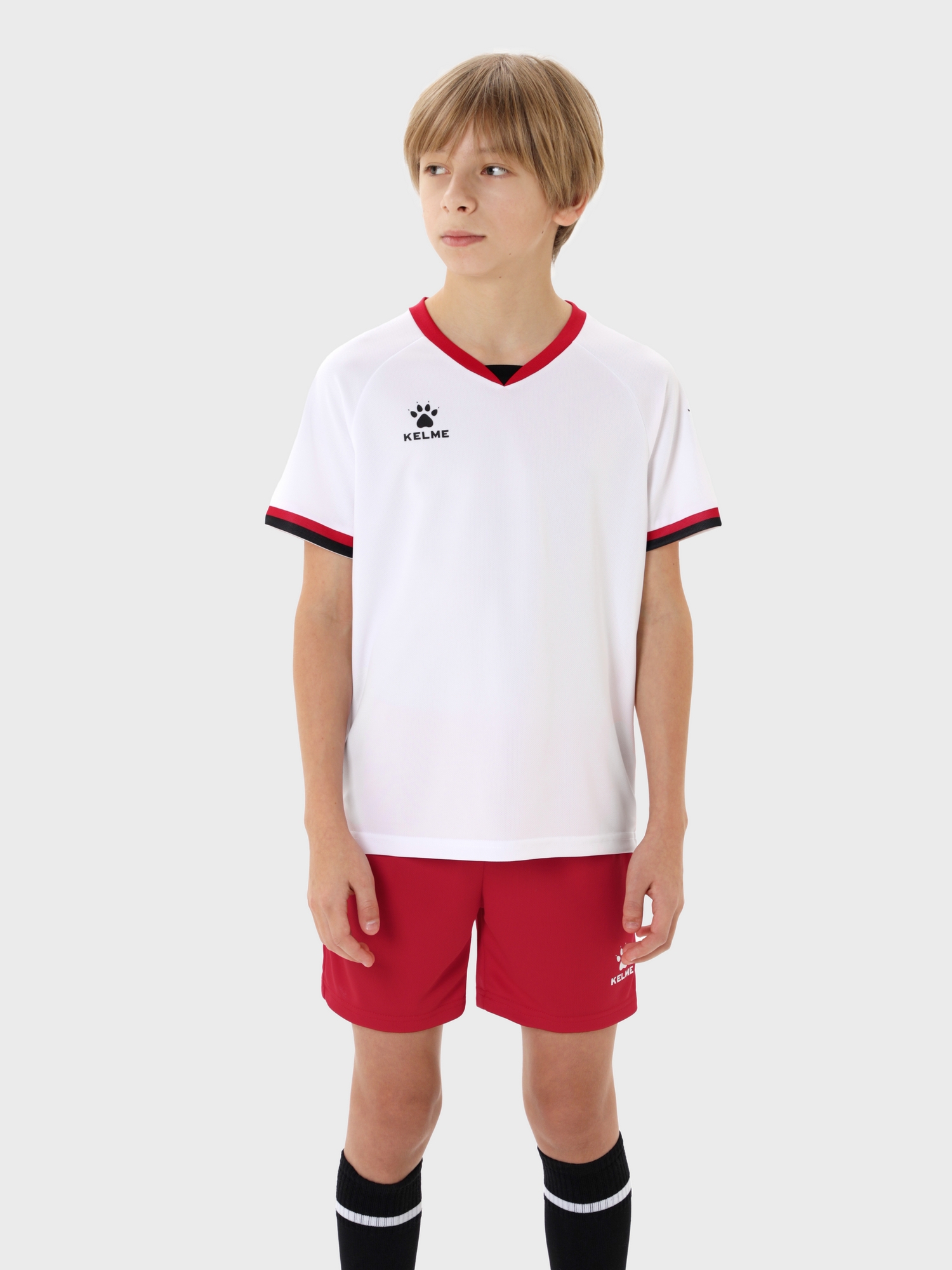 Детская футбольная форма KELME Football Uniform Set (White/Red)