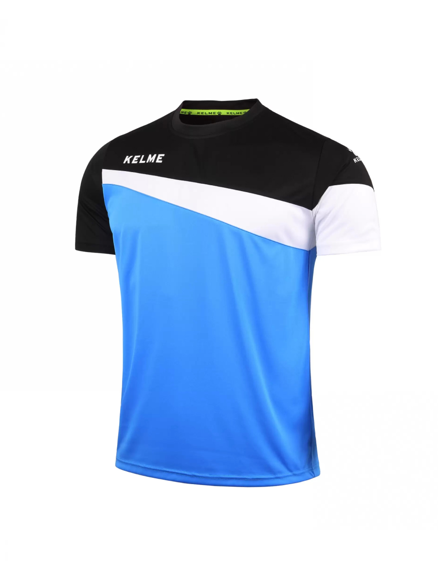 Футболка KELME Short Sleeve Football Jersey (New Fluorescent Blue) Blue