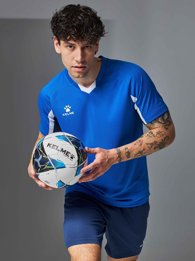 Футбольная форма KELME Short-Sleeved Football Suit (Blue/Dark Blue)
