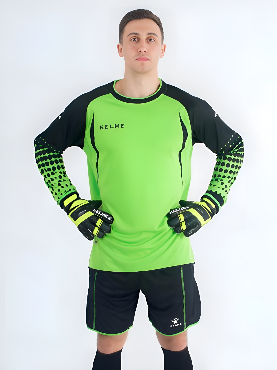 Вратарская форма KELME Goalkeeper Long Sleeve Suit (Green/Black)