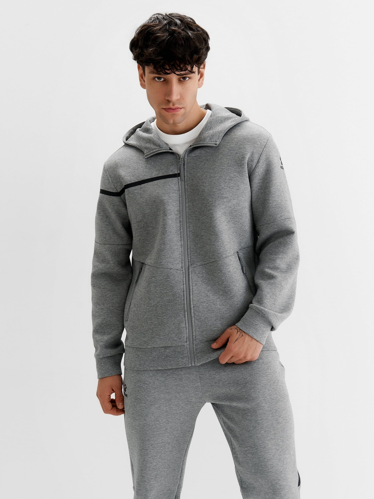 Толстовка KELME Men's Hooded Jacket Grey