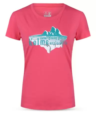 Футболка KELME Women's Cotton Short-Sleeved T-Shirt Pink