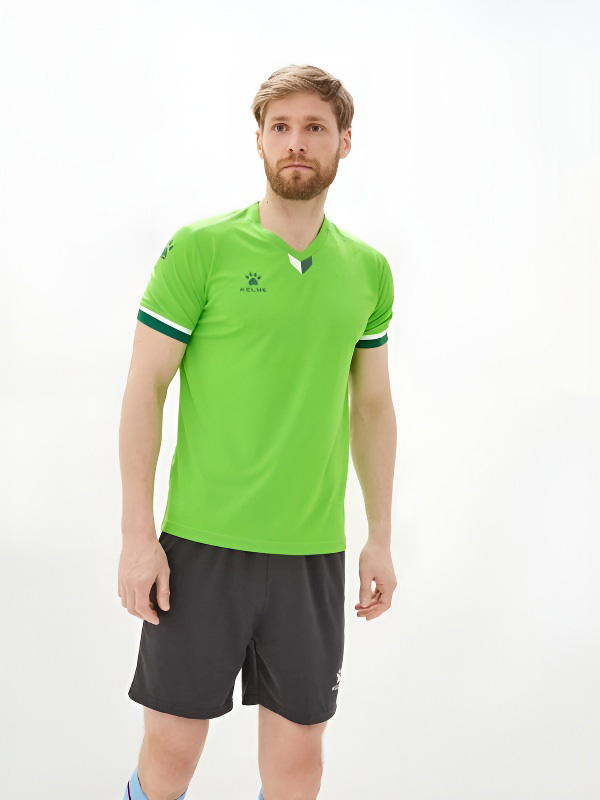 Футбольная форма KELME S/S Football Set (Light Green/Dark Grey)