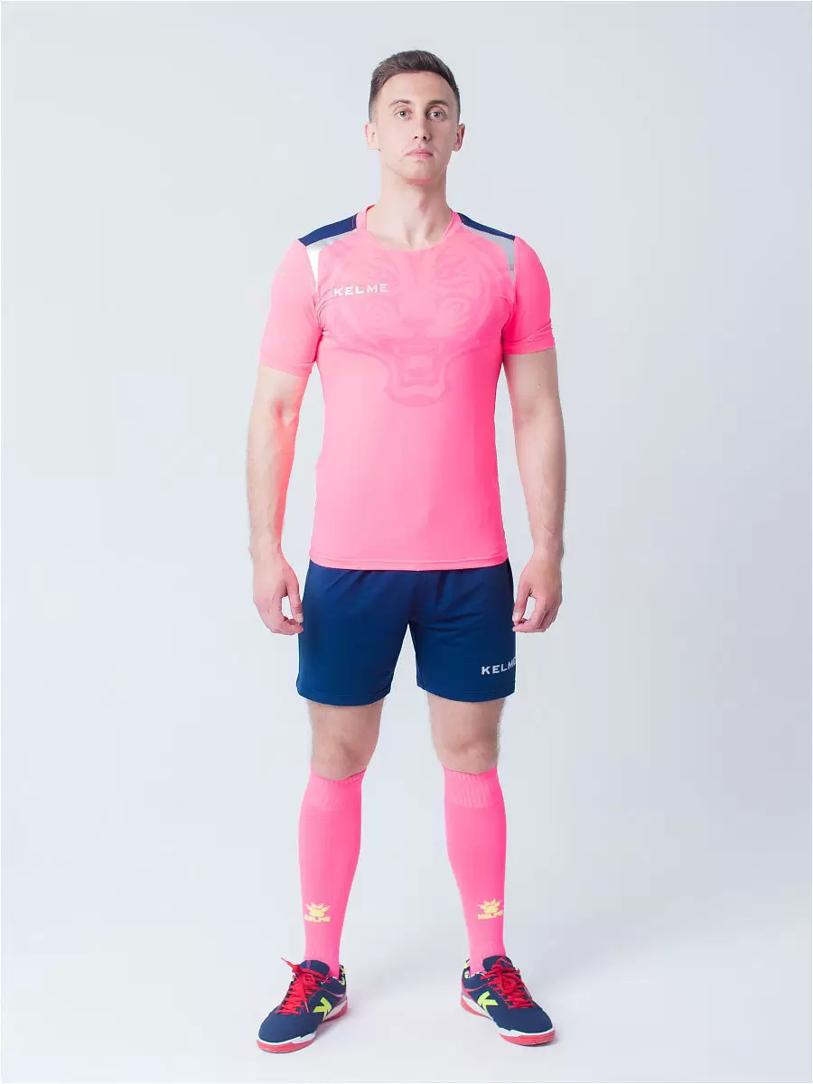 Футбольная форма KELME Short Sleeve Football Set (Pink/Dark Blue)