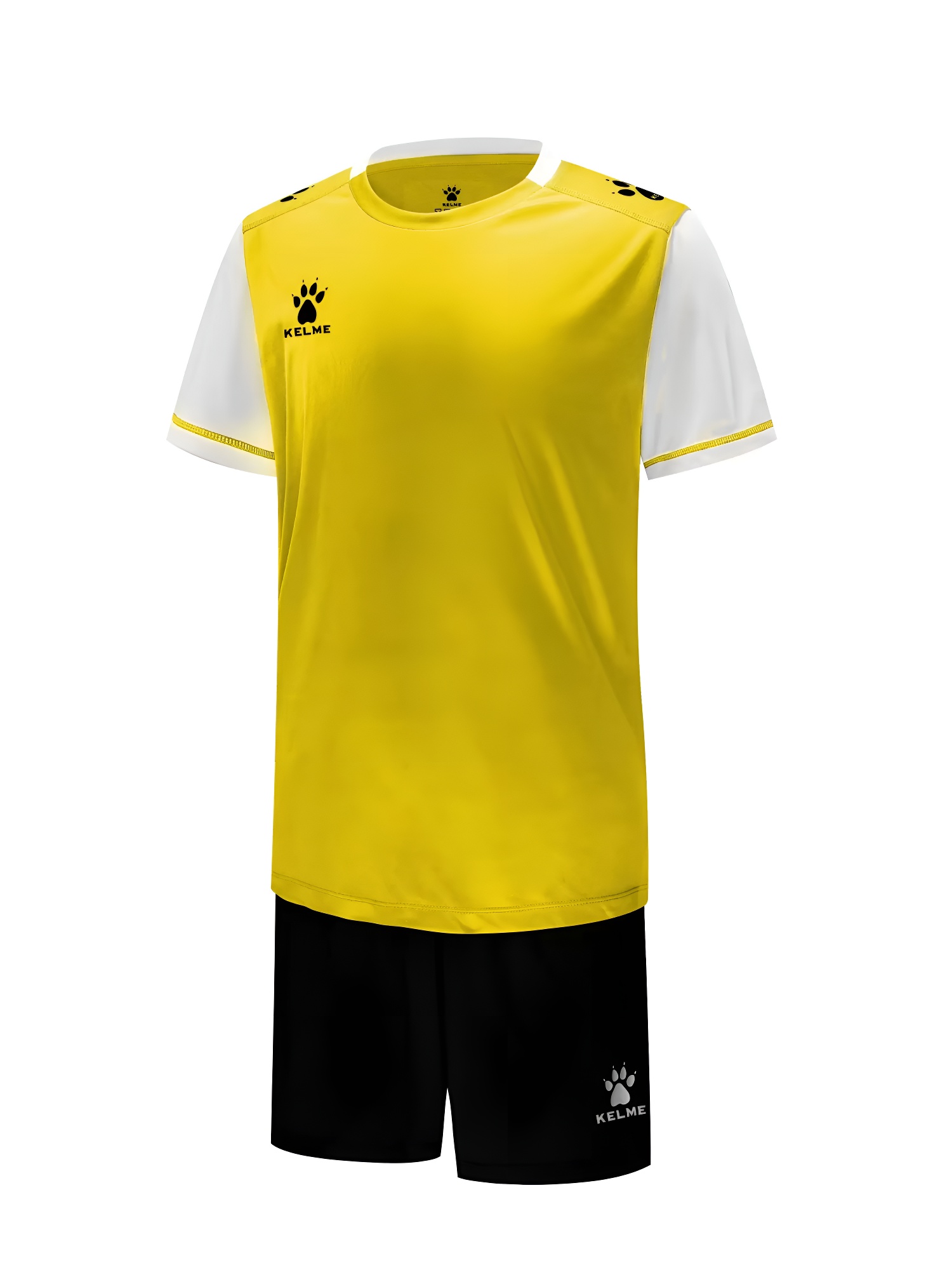 Детская футбольная форма KELME Short Sleeve Football Set Kids (Yellow/Black)