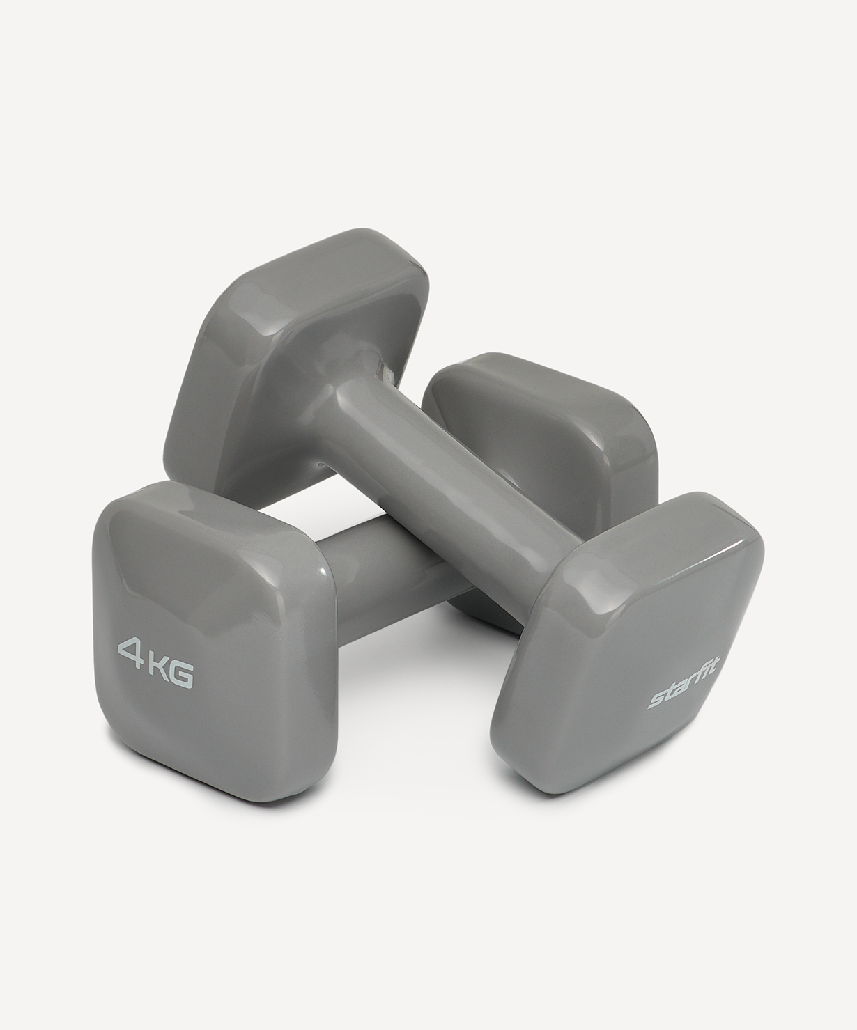 Гантель виниловая STARFIT DB-106 4 кг, темно-серый, пара