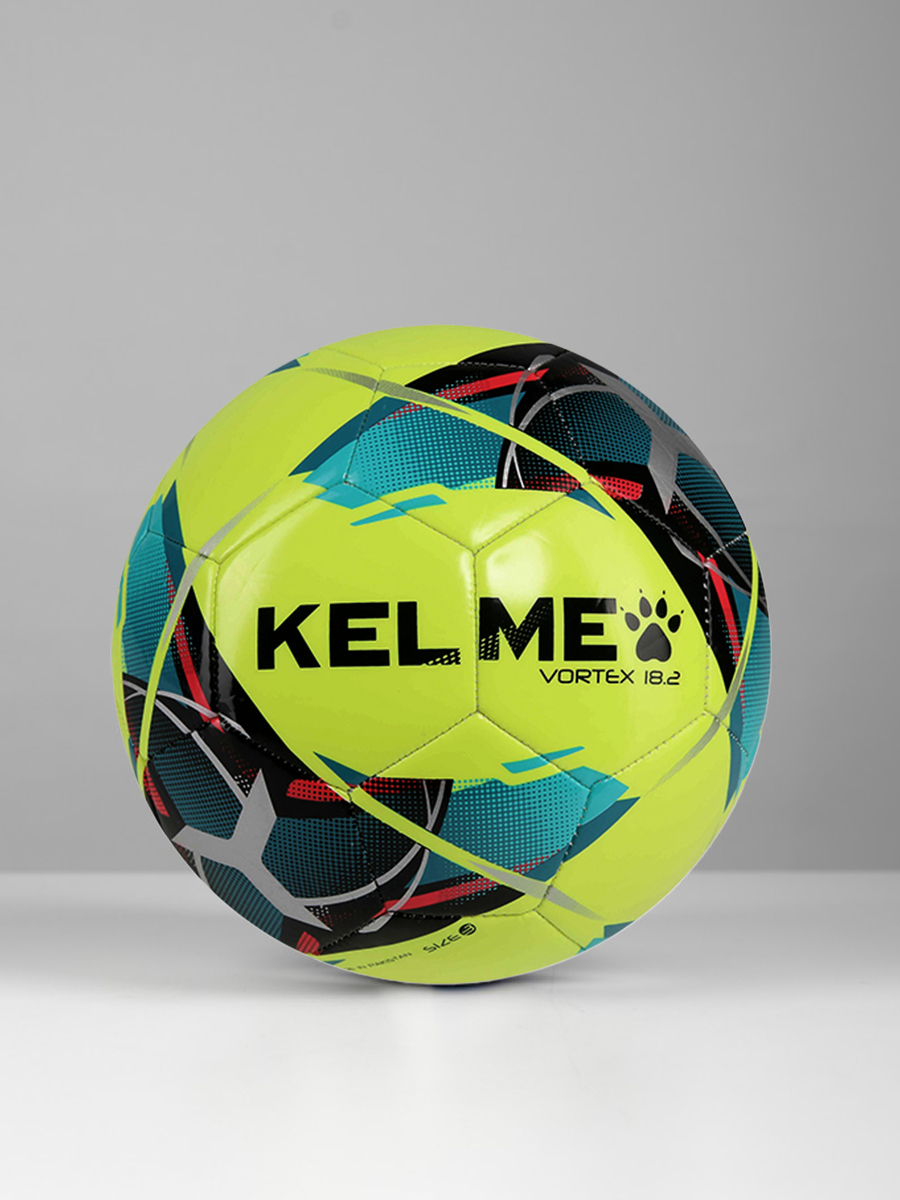 Мяч футбольный KELME Vortex 18.2 (32 Panels) (Neon/Black)