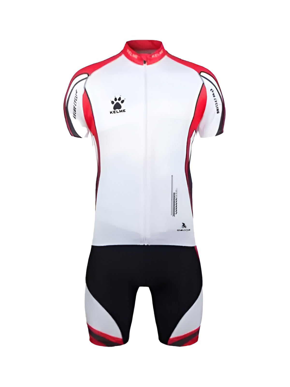 Велокостюм KELME Men's Full Cardigan Suit (White/Black)