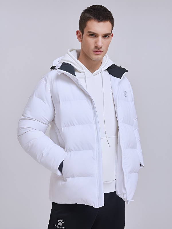 Пуховик KELME Hooded Short Padded Jacket White