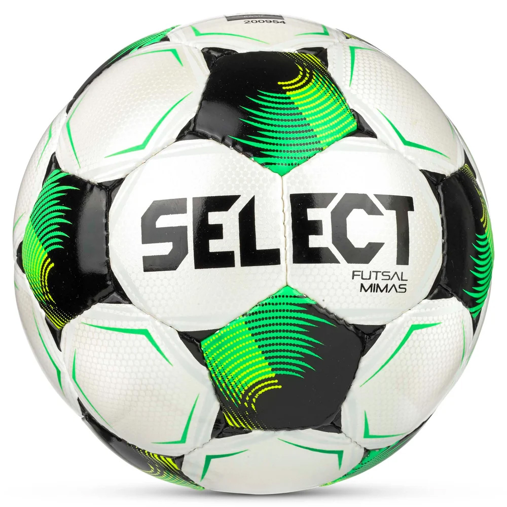 Мяч футзал. SELECT Futsal Mimas V26, 1053471006, р.4,FIFA Basic, 32п, ПУ, руч.сш, бело-зелено-черн.